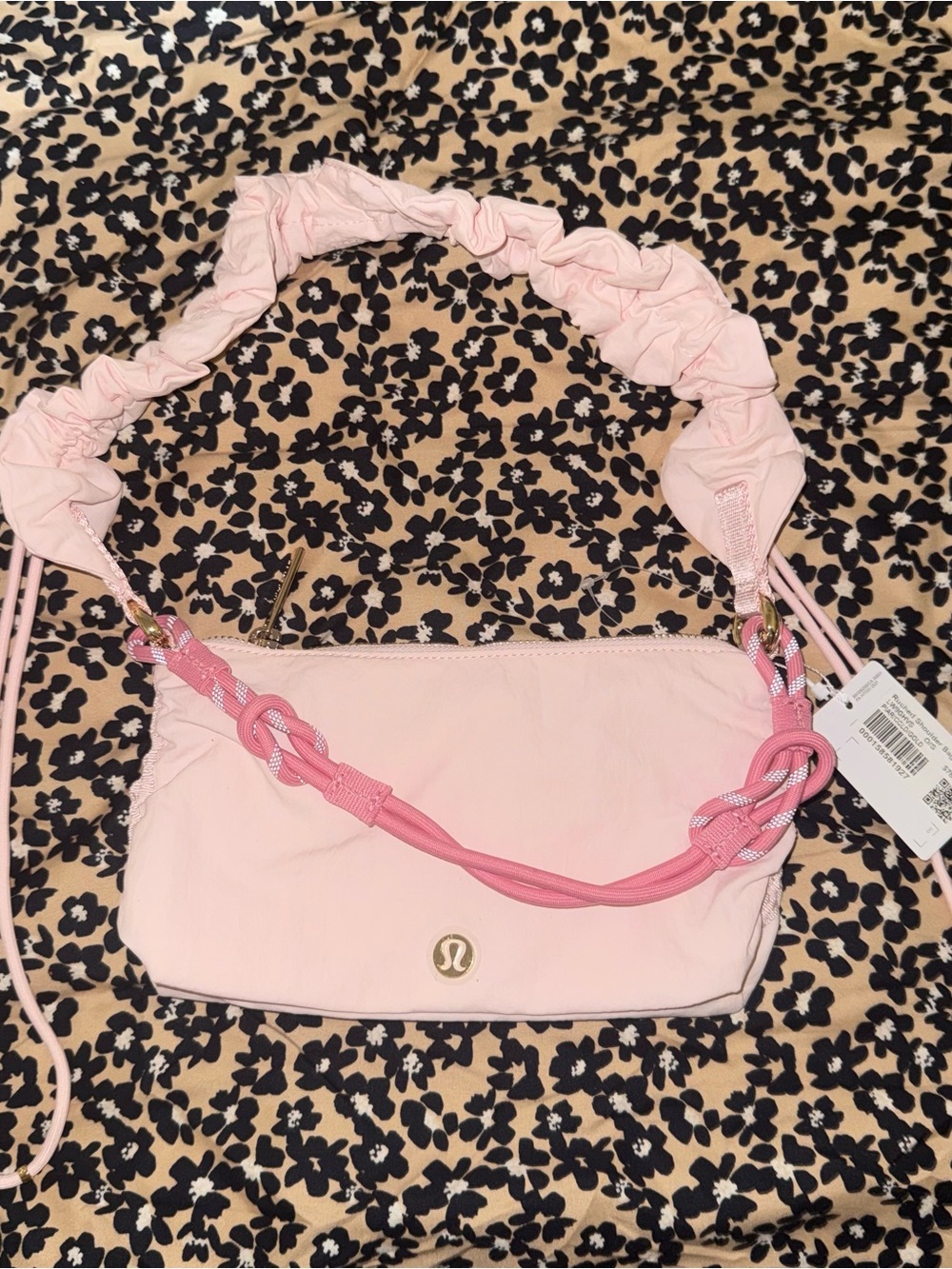 convertable runched strap crossbody mini lululemon pink